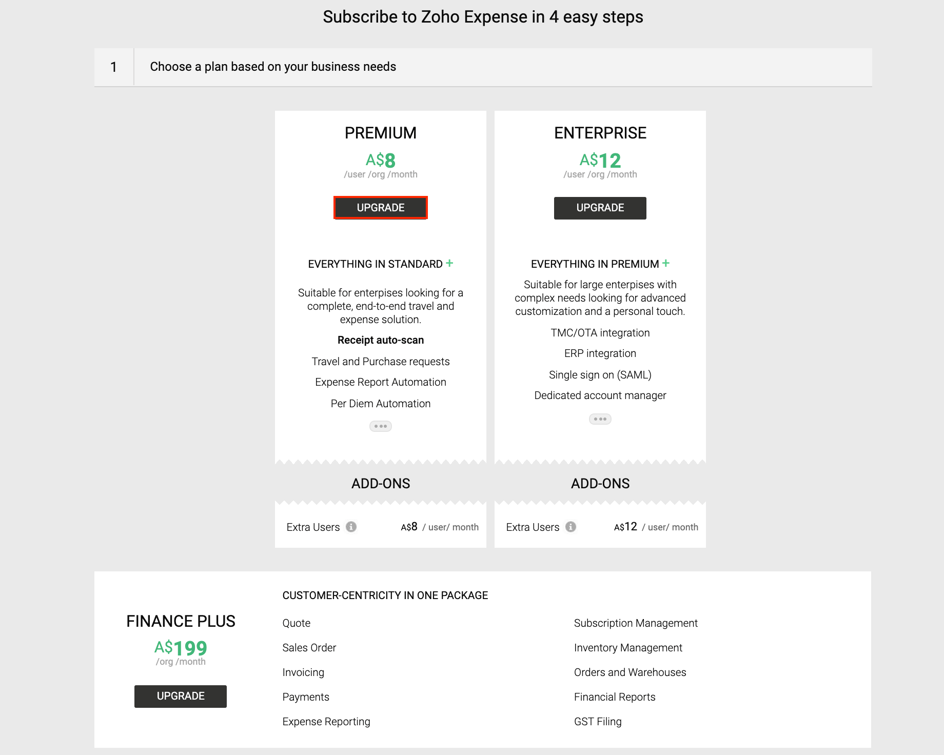 Upgrade Your Subscription