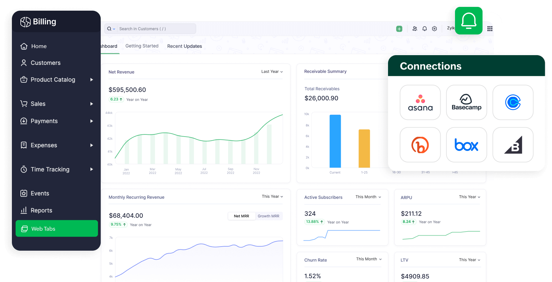 Preview of features that help customize and automate your billing process in action | Zoho Billing