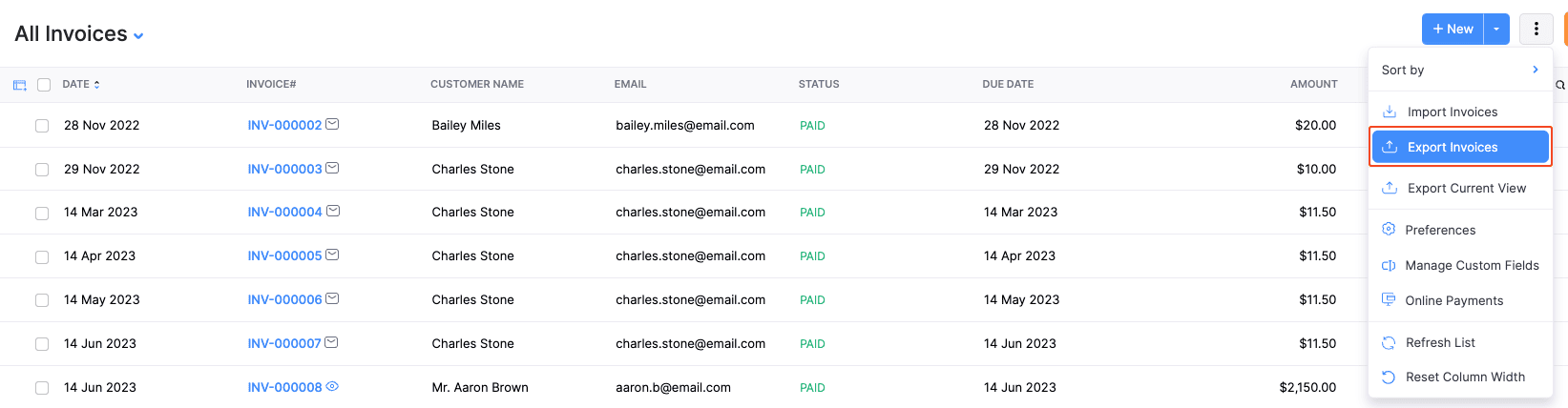 Select Export Module