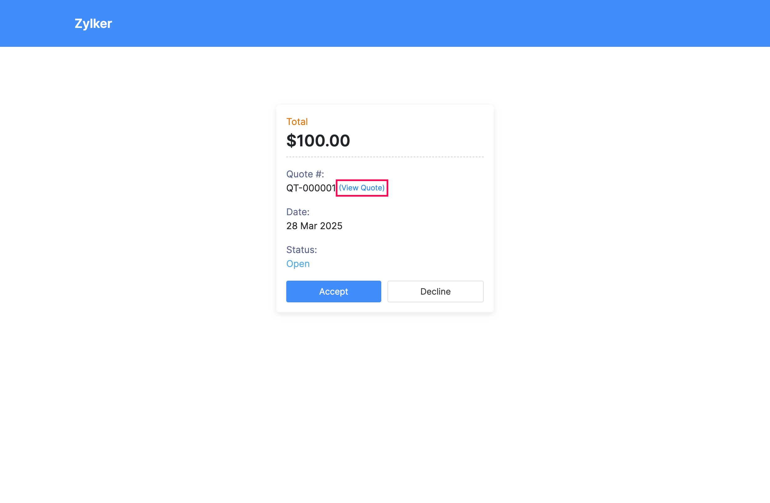 Accept or Decline Quotes