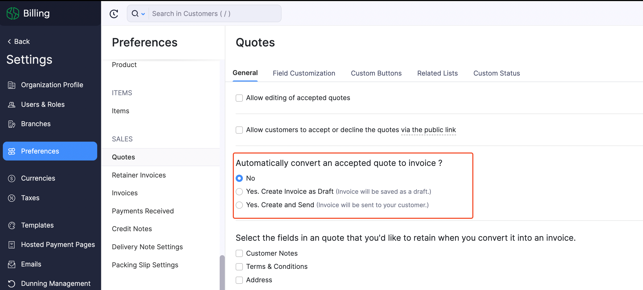Converting Quote Manually