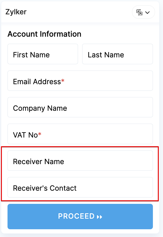 Hosted Page Custom Field