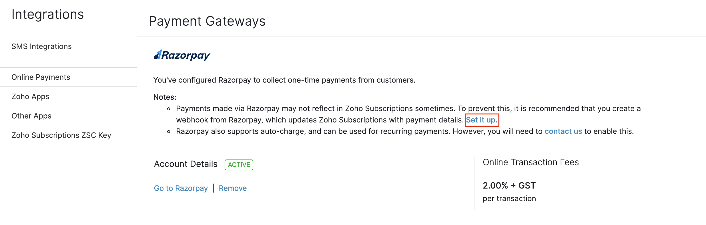 Razorpay Webhook URL