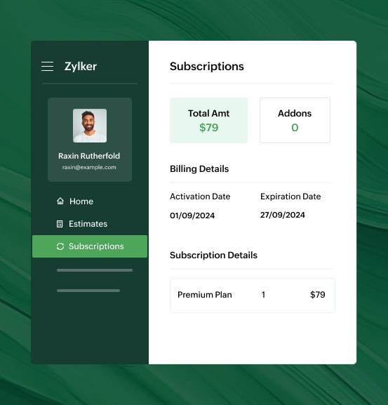 Allow your viewers to manage their transactions through a self-service portal | Zoho Billing