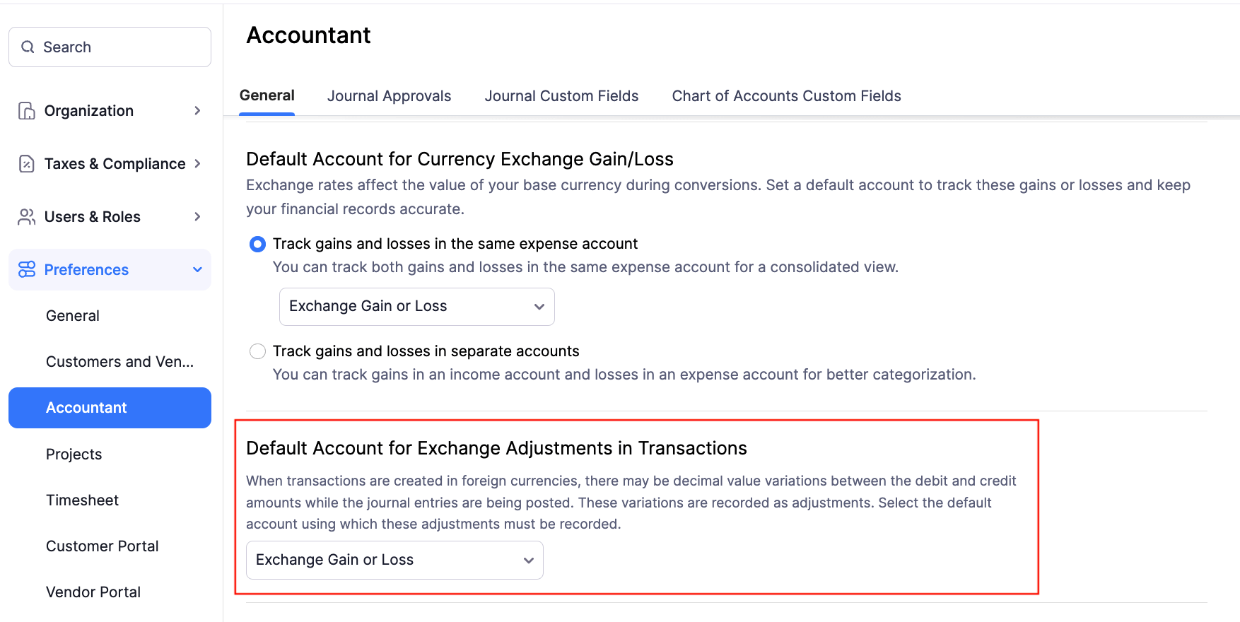 Exchange Adjustments