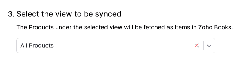 Select the Items View