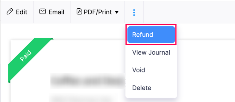 Record a Refund for a Vendor Payment