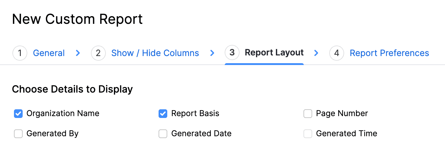 Report Layout