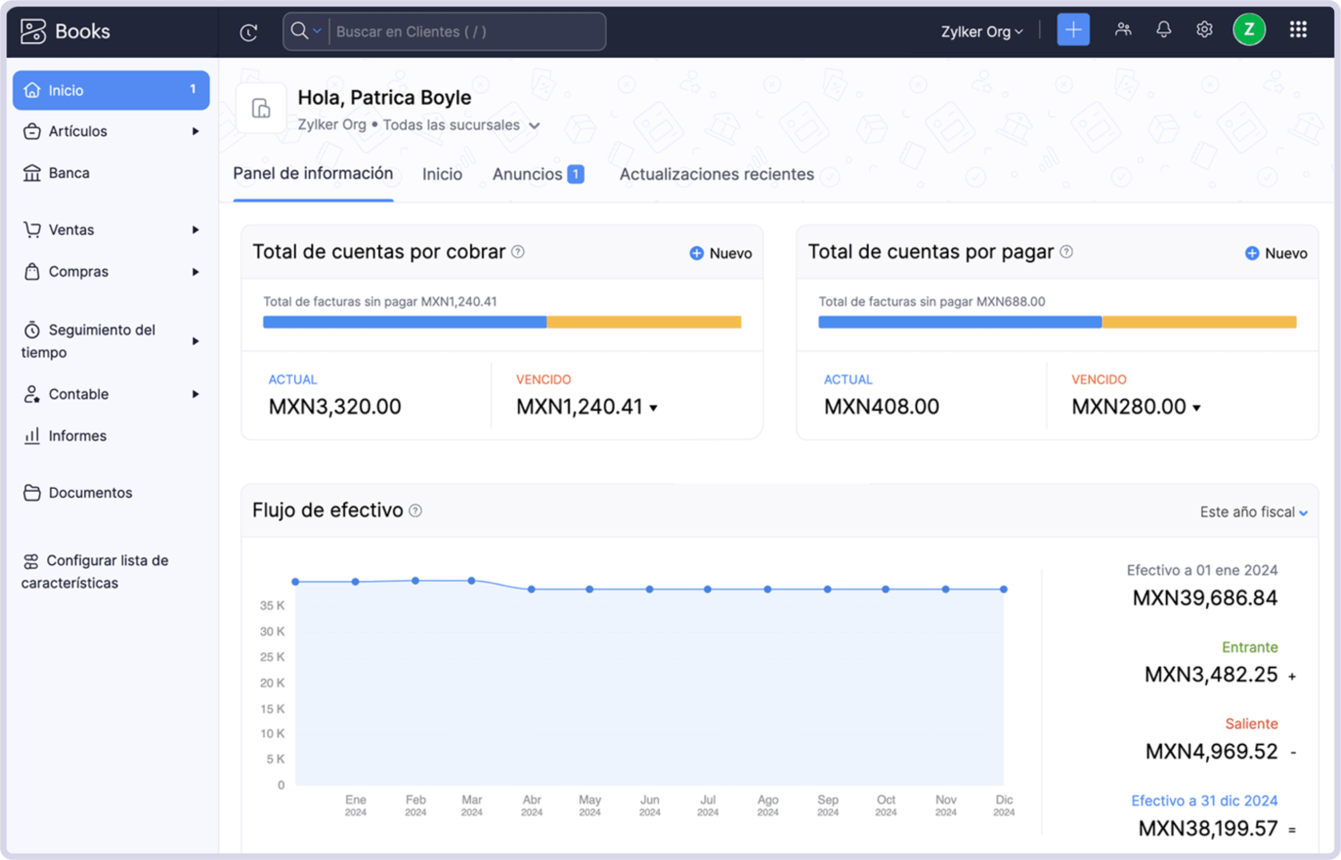 Sistemas de contabilidad electrónica - Zoho Books