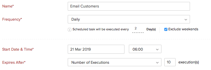 Execute Schedule