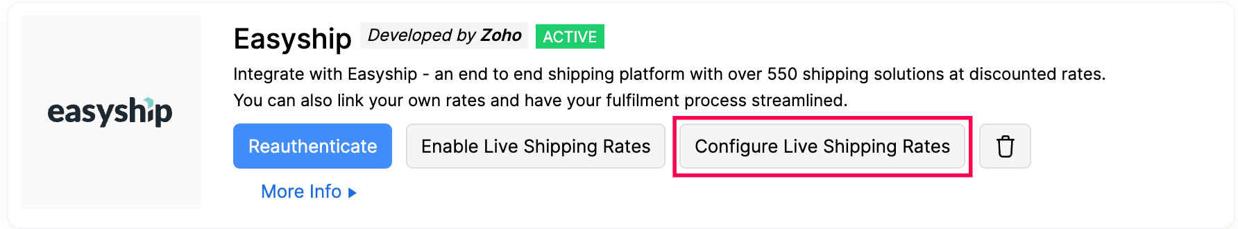 Configure Live Shipping