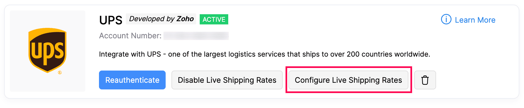 Configure Live Shipping