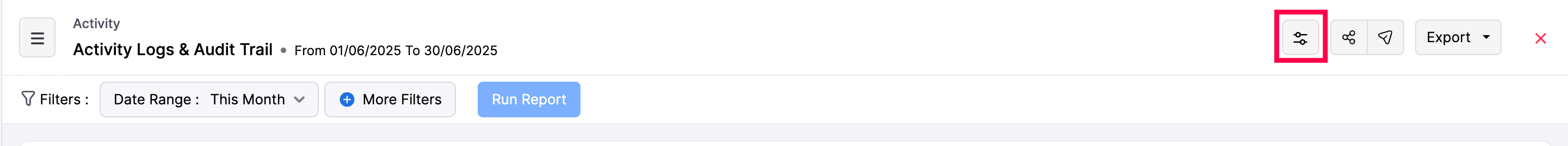 Customize Activity Logs