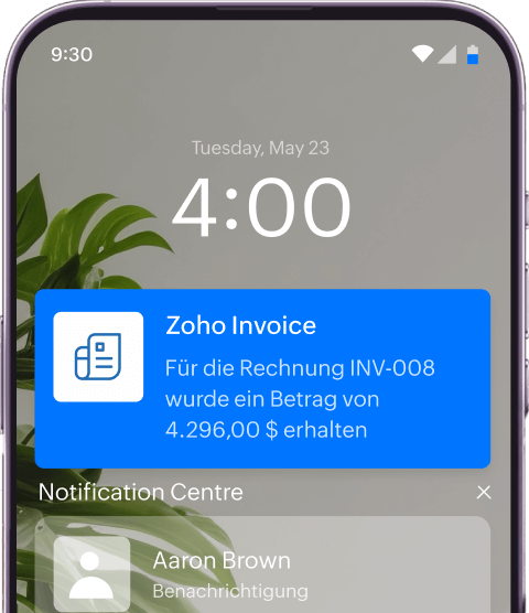Track and collect receivables with Zoho Invoice
