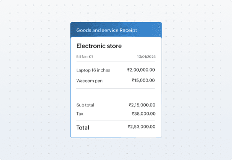 Accurate goods and services receipt
