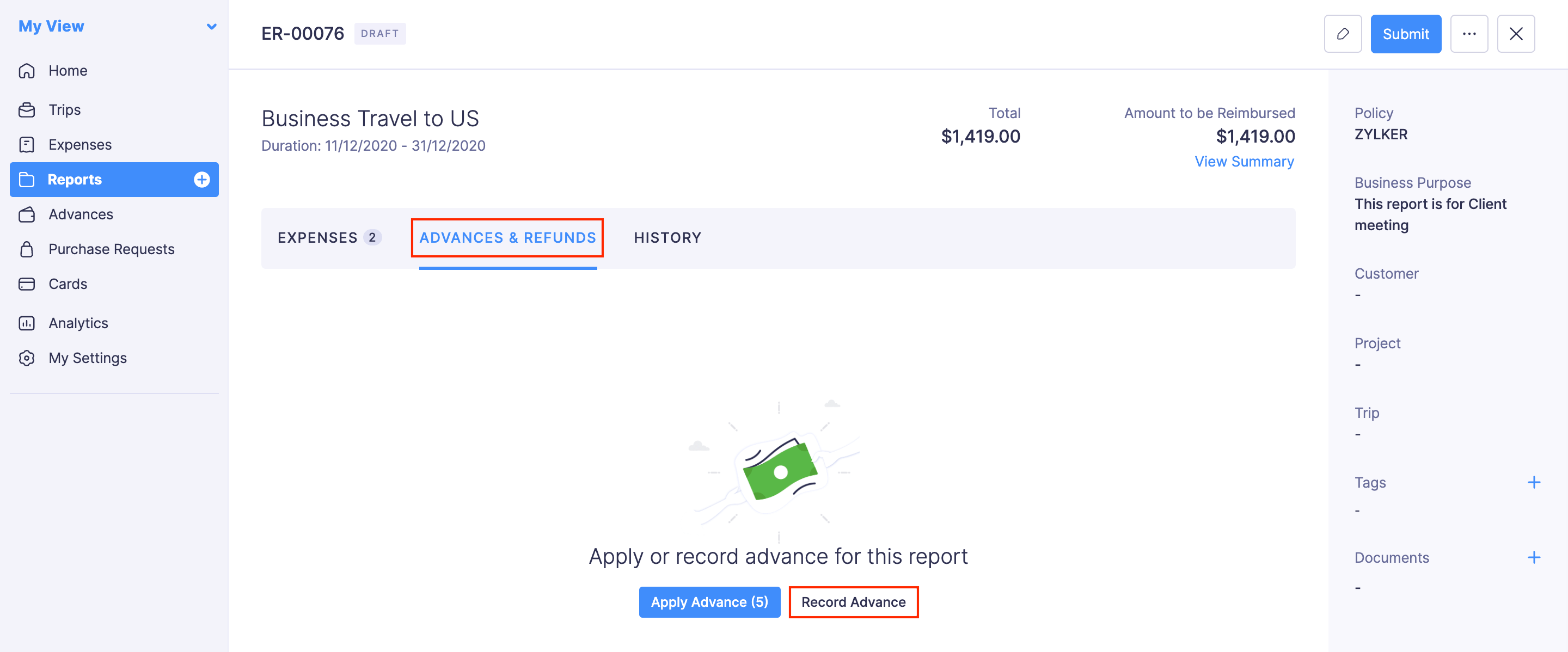 Record Advances in Reports