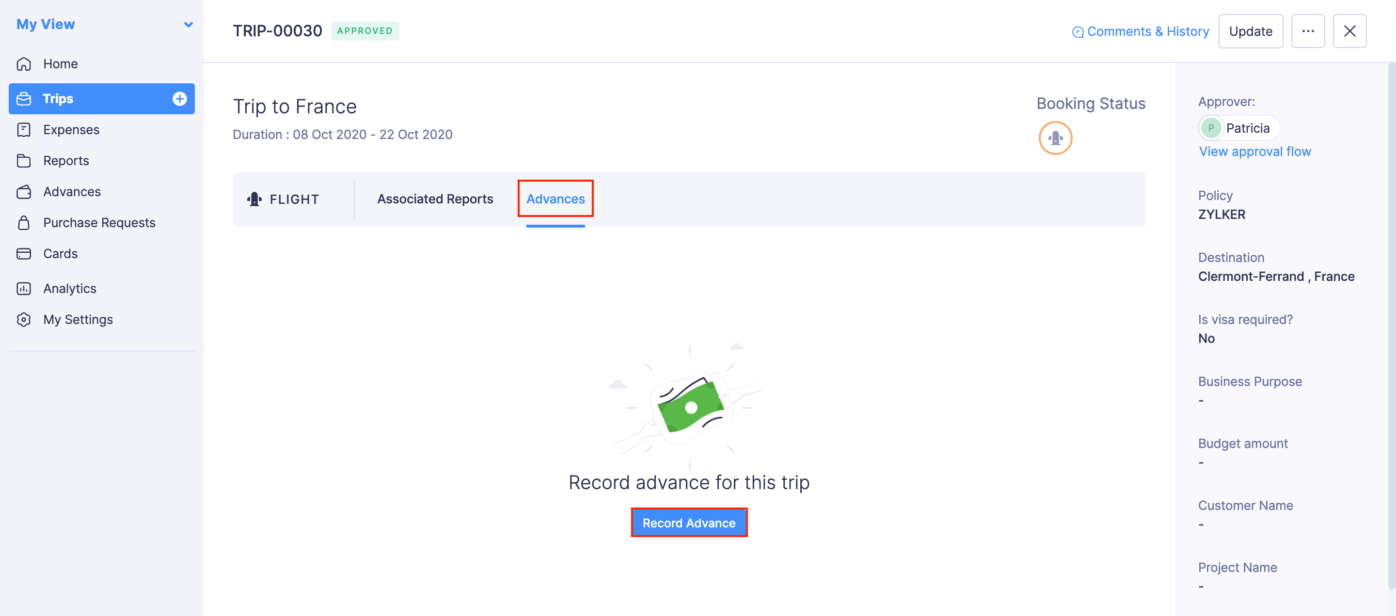 Record Advances for Your Trip