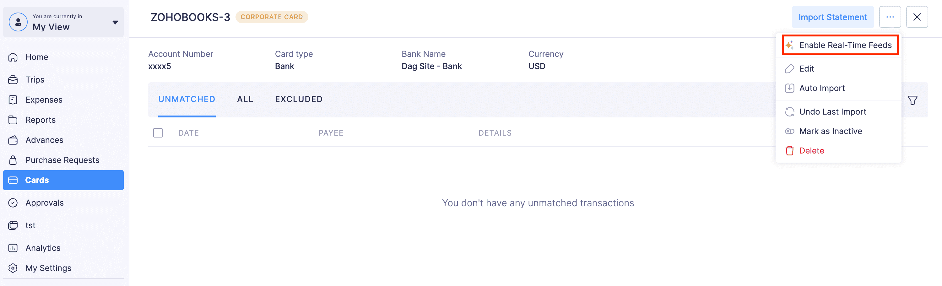 Enable Real Time Feeds