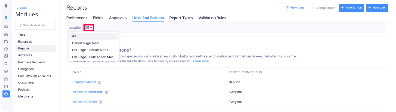 Reorder Custom Links