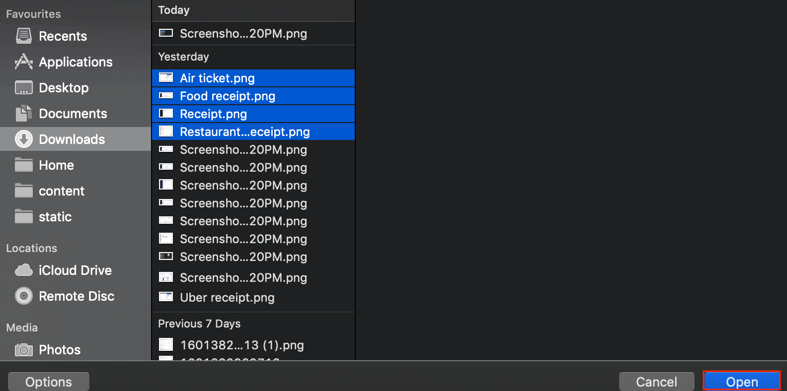 Attach Multiple Receipts to an Expense