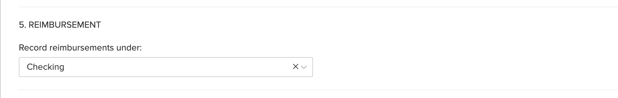 Record Reimbursement Account