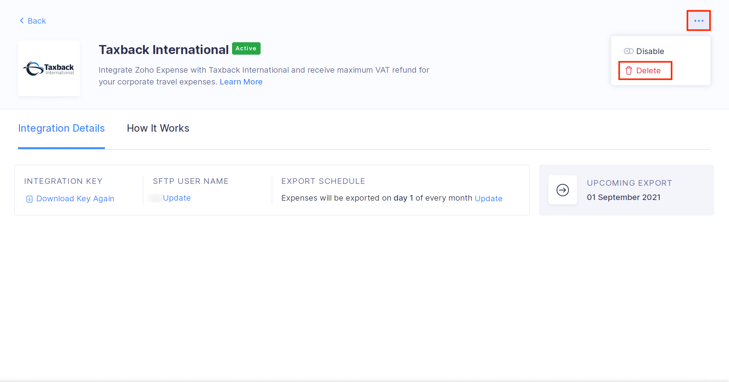Delete the Integration