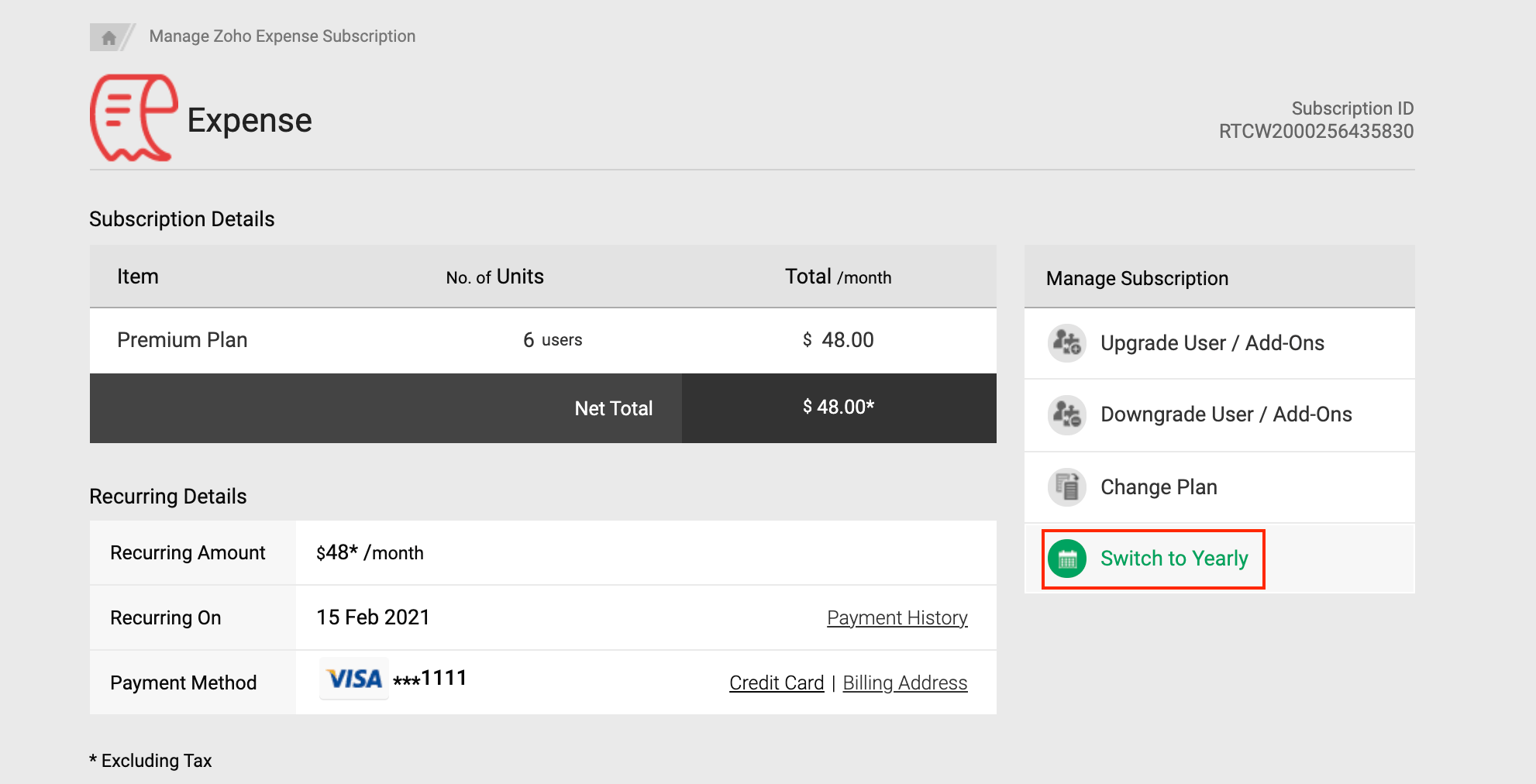 Upgrade Your Subscription