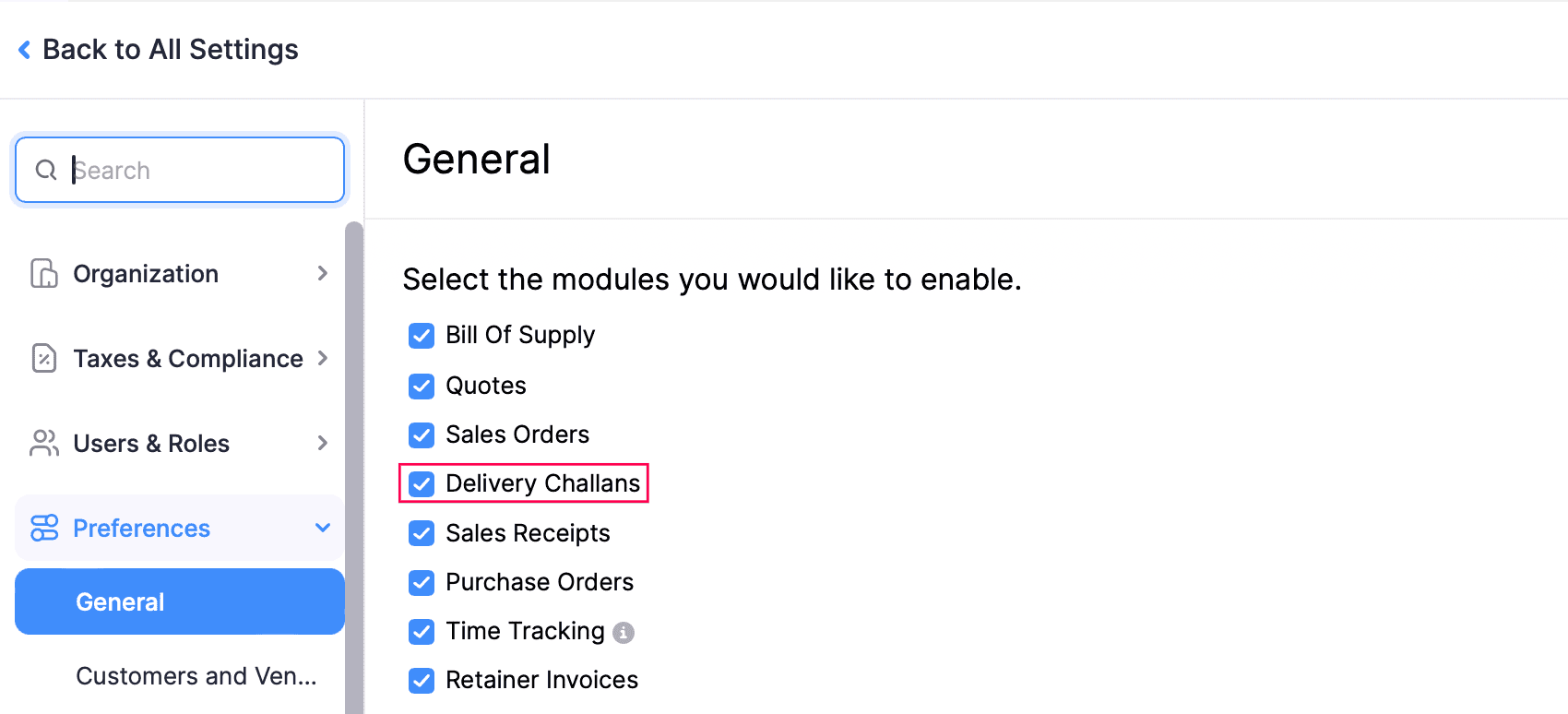 Create Delivery Challan