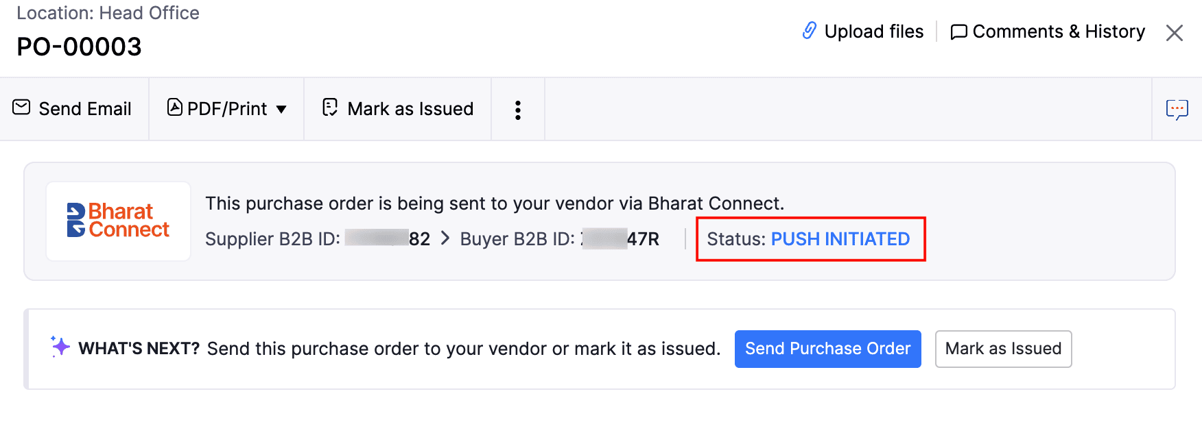 Push Sales and Purchase Orders