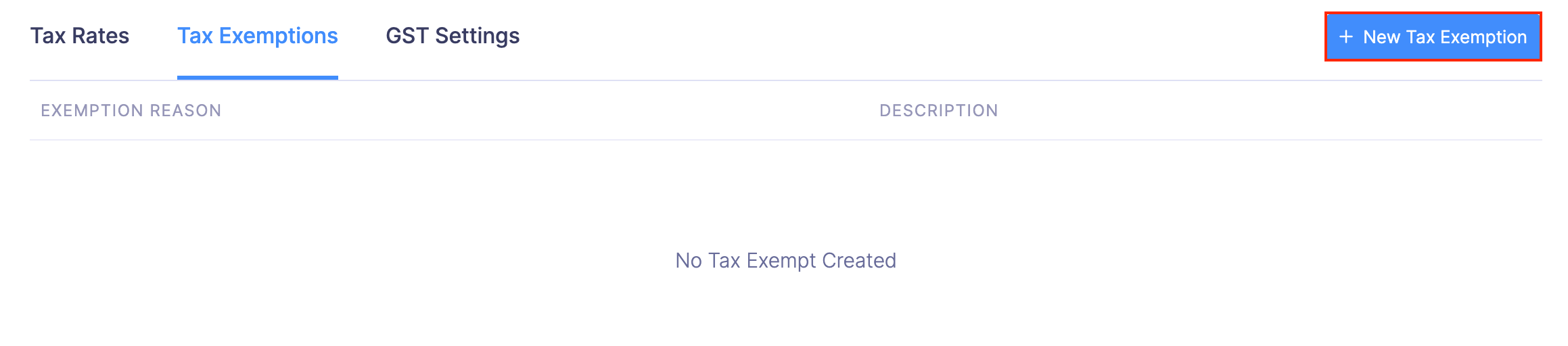 Adding Tax Exemptions