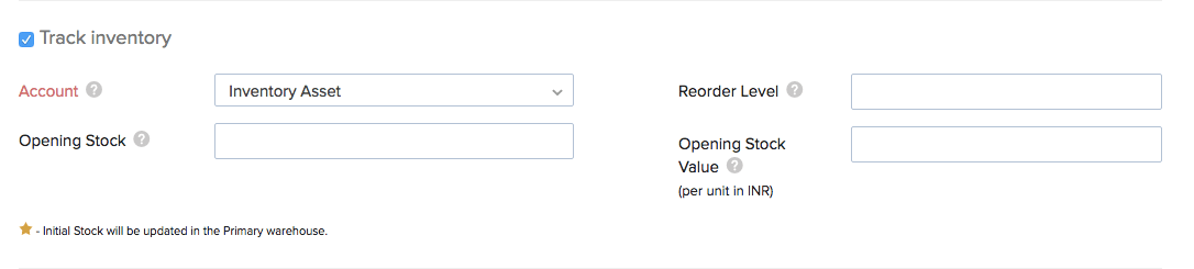 New Item page bottom