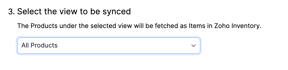 Select the Items View