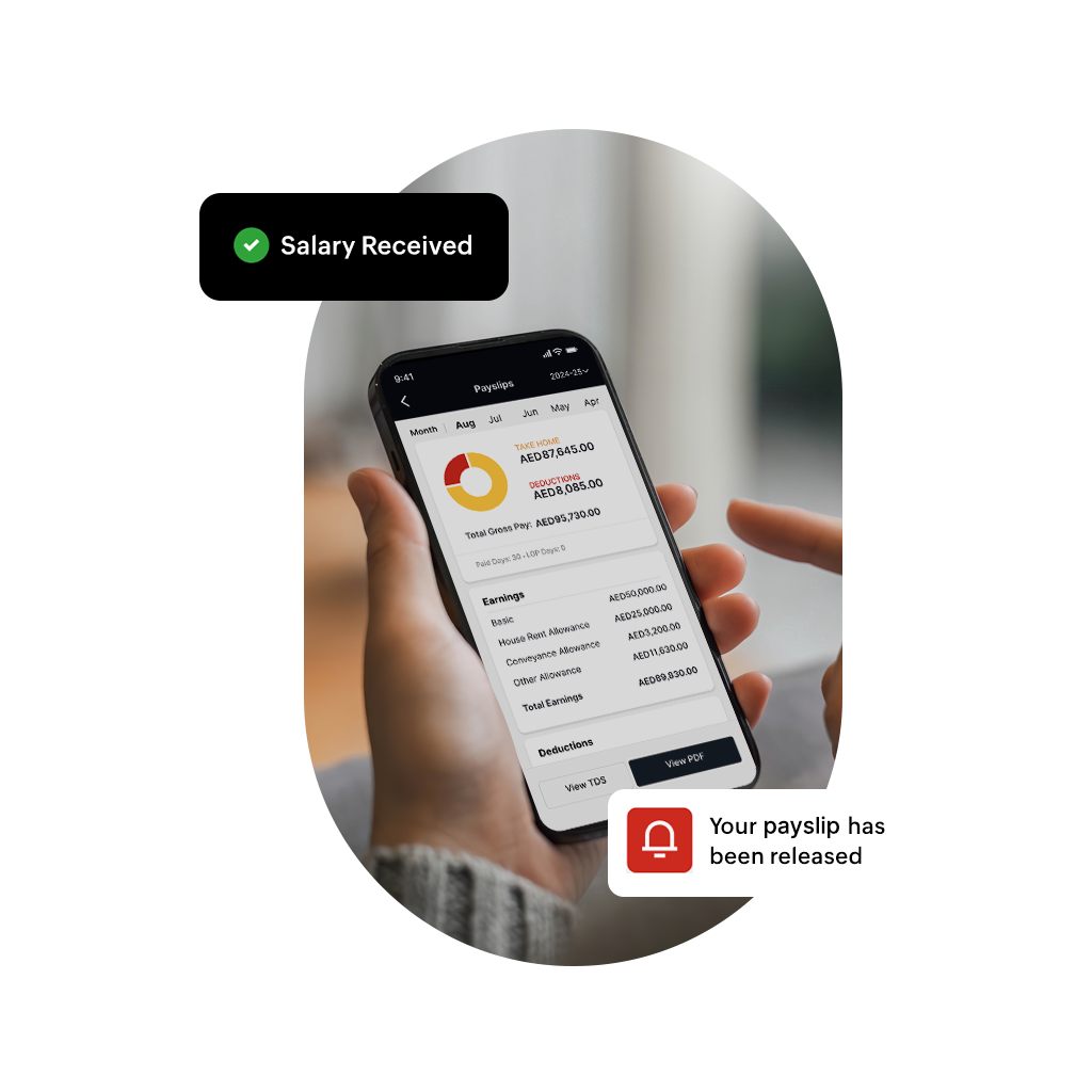Payslip notification on mobile