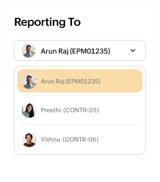 Assign reporting manager to contractor