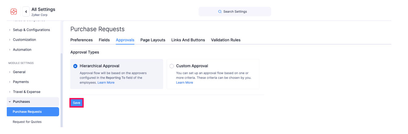 Hierarchical Approval