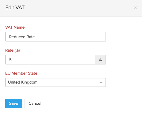 Create new vat
