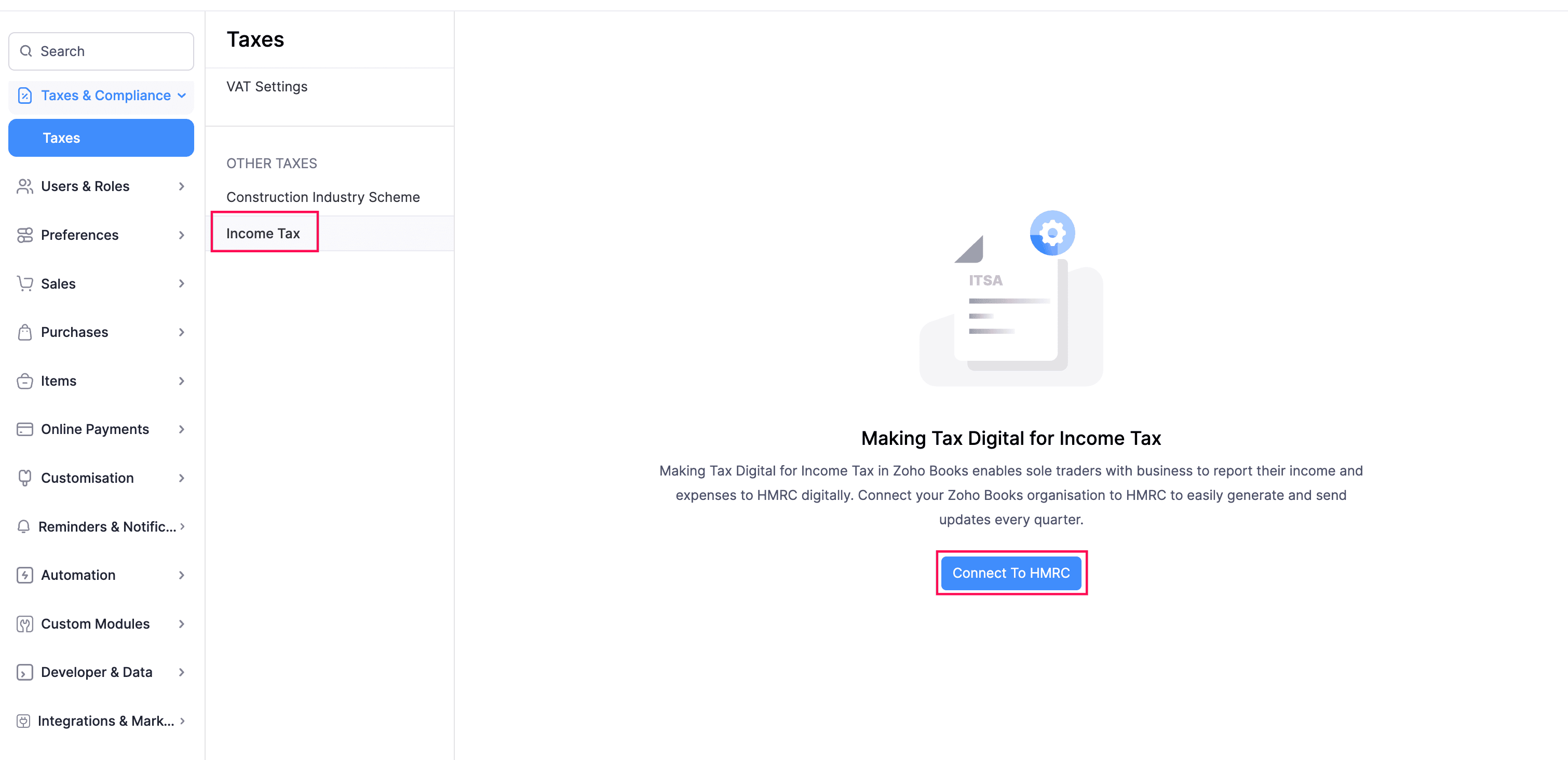 Enable Making Tax Digital for Income Tax